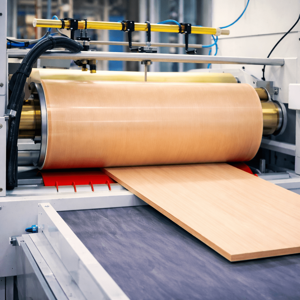 Yüksek basınçlı düz laminasyon tutkalı uygulaması