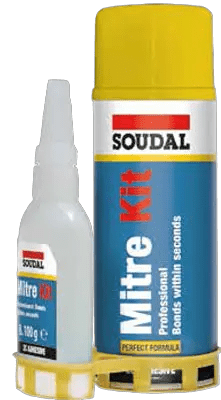 Soudal yapıştırıcılar Mitre Kit Yapıştırıcı 2C hızlı yapıştırıcı seti
